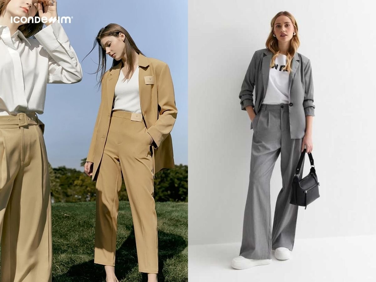 Diện set đồ áo thun, blazer và quần tây phong cách light academia