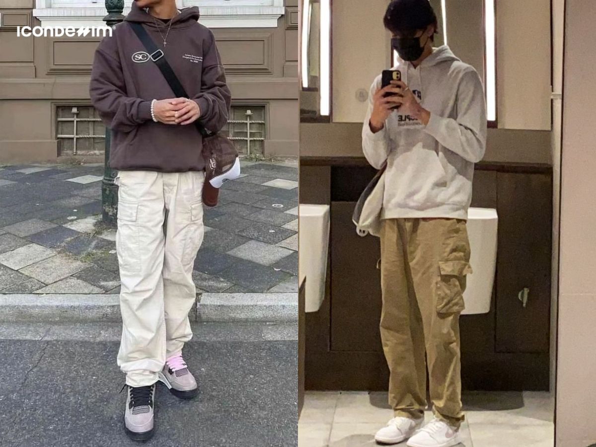 Quần baggy với áo hoodie