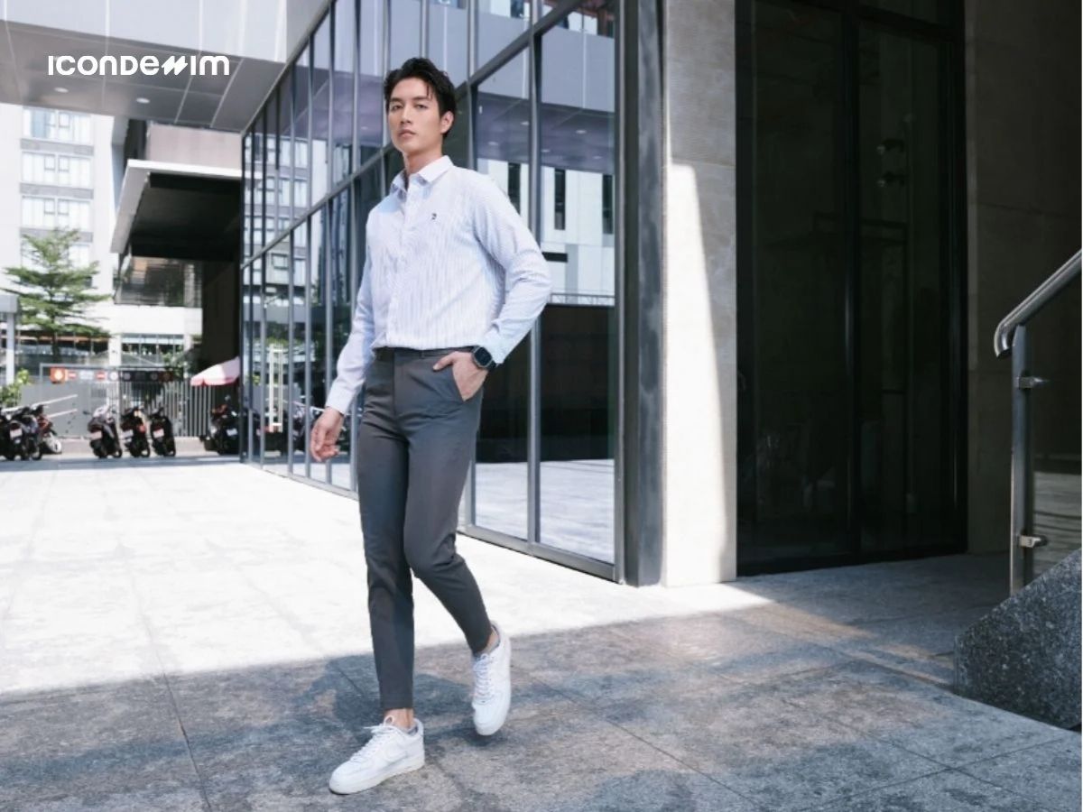 Phối đồ chơi tết cho nam với quần âu và áo sơ mi